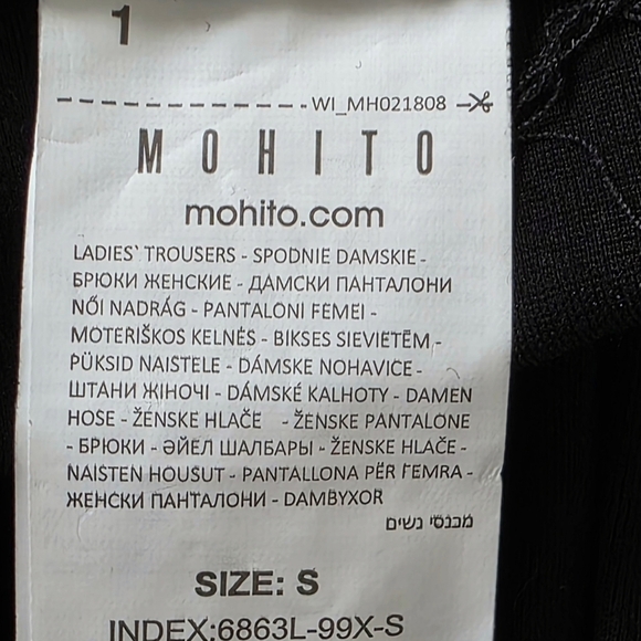 NWOT MOHITO Lady's Cropped Ankle Trousers, Black, Size Small - Picture 7 of 10